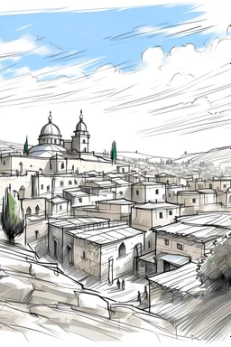 Pick a time within the history of Israel and try to create a sketch of the surroundings that you can see.