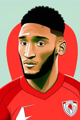 Joe Gomez English football player r ,cartoon 2d