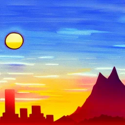 subject=(yeti) background=(Cityscape) time=(sunset)