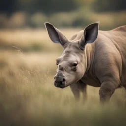 kangaroo rhino in long grass ,bokeh like f/0.8, tilt-shift lens 8k,*-