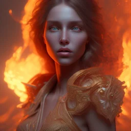 portrait of samantha prince set in fire, cinematic lighting, photorealistic, ornate, intricate, realistic, detailed, volumetric light and shadow, hyper HD, octane render, unreal engine insanely detailed and intricate, hypermaximalist, elegant, ornate, hyper-realistic, super detailed --v 4