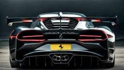 Ferrari Bugatti Chiron Hyper Sport, desktop wallpaper, 4K, Cinematic, rear view