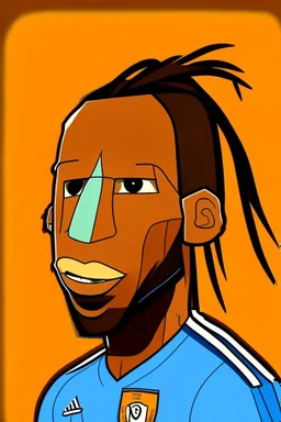 Didier Drogba Footballer, cartoon 2d