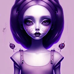 Girl drawn by Tim Burton