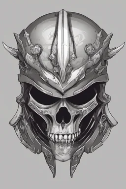 WARRIOR skull helmet, anime style, portrait