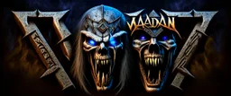 4K. REALISTIC FULL DETAILS; LOGO EMISSION HARD ROCK. SORCIER VAUDOU IRON MAIDEN