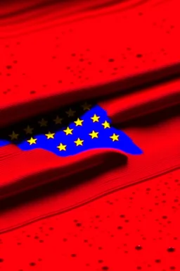 4k full details European Union flag covered in blood