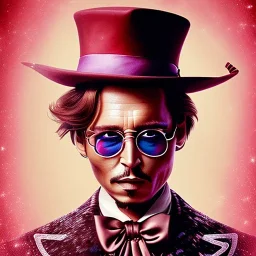 johnny depp willy wonka, evil, red goggles