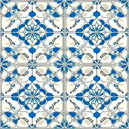 Greek style, Mediterranean style tile, minimal blue white and cream colors