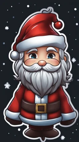 Cute Chibi santa-claus in 8k sticker, style of fairy academia, hug big Chocolate, intricate details, highly detailed, high details, detailed portrait, masterpiece,ultra detailed, ultra quality