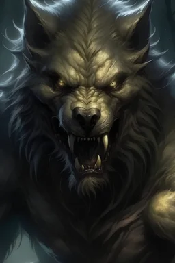werewolf, a hybrid between man and wolf