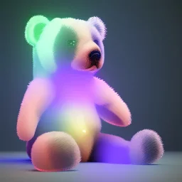 transparent multicolor crystal bear