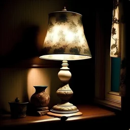 creami una lampada che illumina una stanza