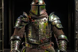 england medieval battle armour front on shot facing camera