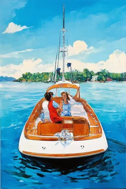 on the boat , american 1960's pop art