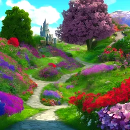 Wonderful grimore with flowers, knowledge and fairy tale, style midjourney v4
