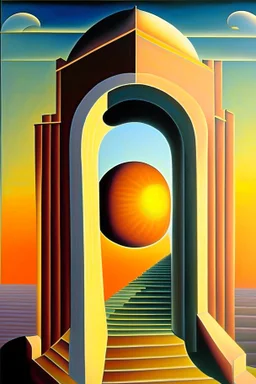 portal to another universe by artist "Evgeni Gordiets", by artist "Giorgio De Chirico",sunstreaks