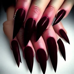 burgundy claws