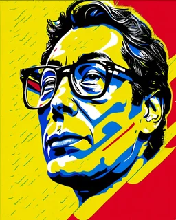 Gustavo Petro obra de arte coherente arte pop 4k bandera de colombia