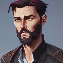 Tom Cruise Christmas cyberpunk military beard goat art