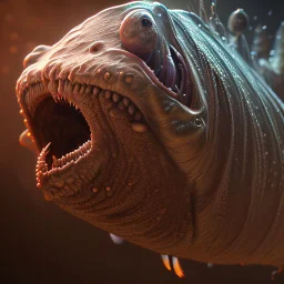 fluid ink angler fish creature, unreal engine 5, 8k resolution, photorealistic, ultra detailed