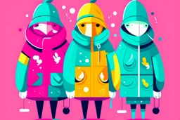 cool fun winter clothing brand winter wear random design party animal abstract objects machines simple 3 colours