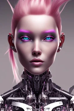 cyborg, pink hair,seven , perfekt, real, dream