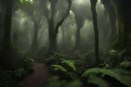 exotic humid rainforest