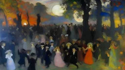 A chaotic shadow realm painted by Claude Monet