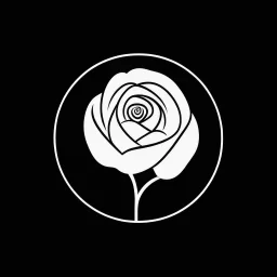 minimal bauhaus logo flower rose black and white dinamic dribbble behance award winning