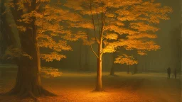 fall tree wonder Street light by Andrea del sarto