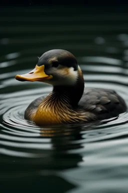 A duck who is drowning