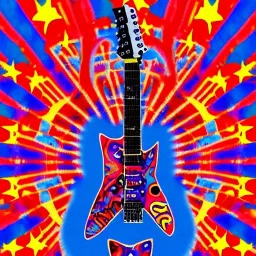 PEACE electric guitar PEACE psychedelic hippie trippy acid LSD PEACE GUITAR peacesign HIPPIE FLAG JIMI HENDRIX