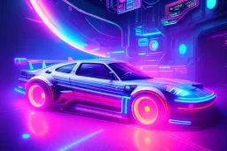 Outer Space, Neon, Neon Lighting, Cyberpunk, Hyper Realistic, Hyper Detailed,