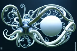 Big White Sphere with Tentacles wrapping Reality