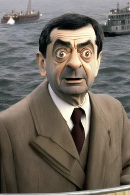 mr bean as charcter in titanic