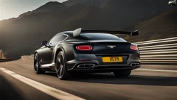Batmobile Bentley Continental GT ,rear view, desktop wallpaper, 4K, Cinematic