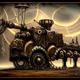 fantasy art steam punk war machine