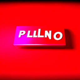 Logo for video channel with the text "Palomo Chanell" minimalist 3D red and white colors"