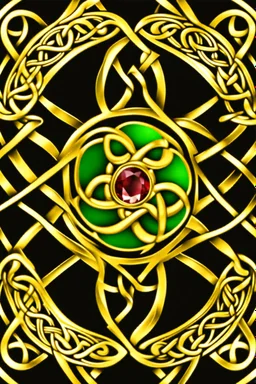 Celtic art in pure gold and precious gem stones