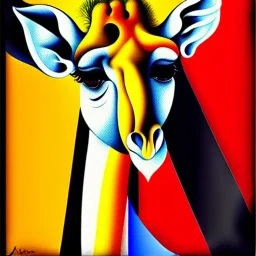 portrait of a jiraffe picasso style