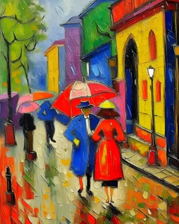 Wet day. French expressionist.