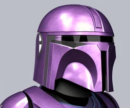 Purple Mandalorian helmet