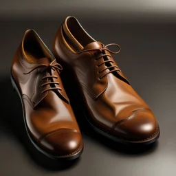 A pair of elegant brown men's shoes