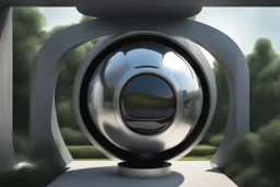 realistic photograph futuristic pod, ceramic aluminum orb pod with window, futuristic high detail