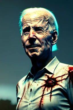 Ultra realistic image, joe biden zombie, zombie performance, blood, torn arm, night, walking twisted, waist up view, walking dead style, dark ambient, highly detailed, White House background, concept art, unreal engine 5, god rays, ray tracing, RTX, lumen lighting, ultra detail, volumetric lighting, 3d, finely drawn, high definition, high resolution.