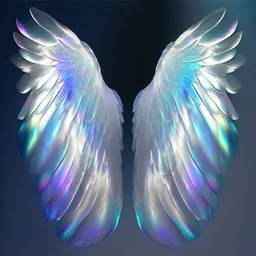 iridescent angel wings