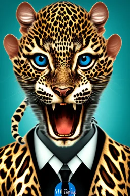 mr bean as a leopard