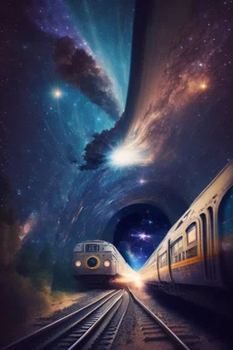 A train going into universe.