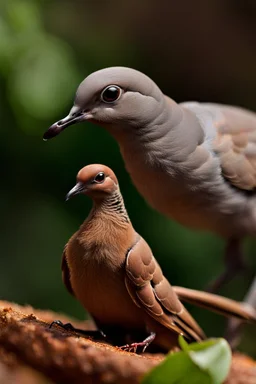 Portrait of an ant and dove